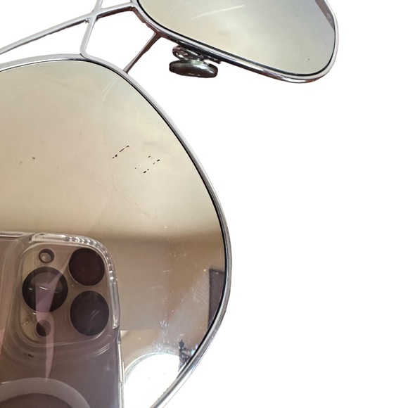 DIOR SILVER GEOMETRIC STELLAIRE SUNGLASSES WITH CASE - Picture 2 of 3